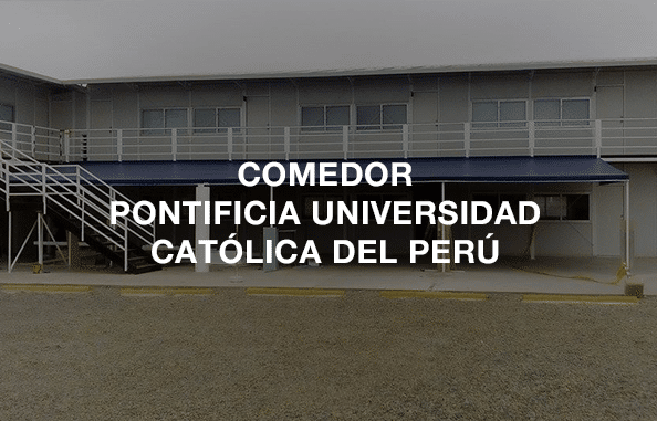 Cover Prime - Toldo de Lona instalado en el Comedor de la Pontificia Universidad Católica del Perú
